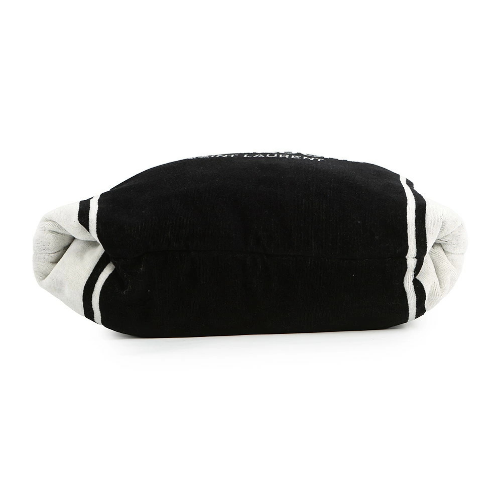 Saint Laurent Paris Tote Bag RIVE GAUCHE Towel Black White - Picture 3 of 12